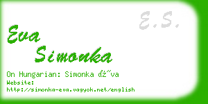 eva simonka business card